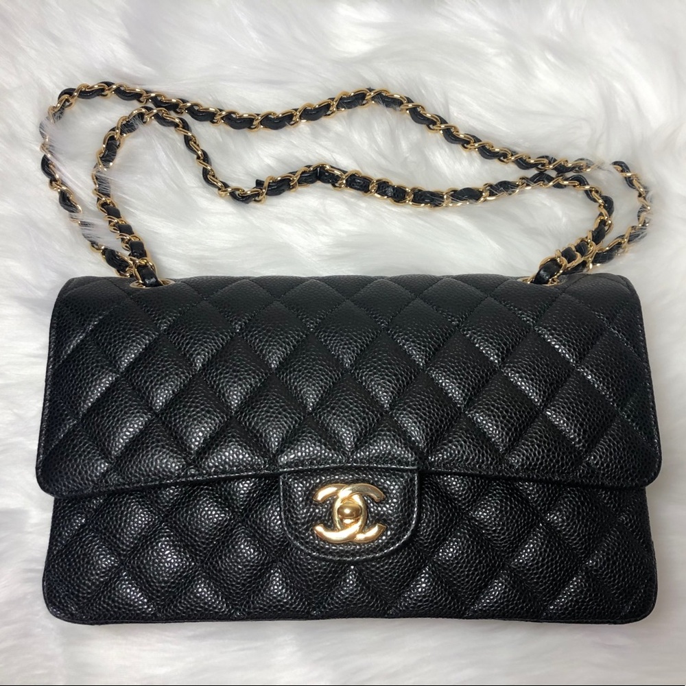 Chanel Classic Caviar Flap GHW
